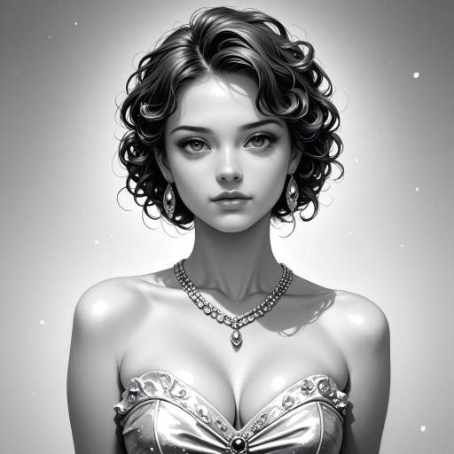 Realistic Monochrome Portrait of a Woman