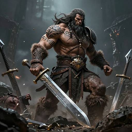 Goliath Barbarian Colossal Warrior Art