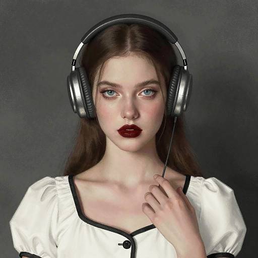 Moody Vintage Portrait of Woman