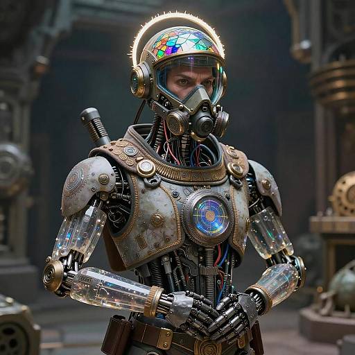 Futuristic Relic-Hunter Exosuit Portrait