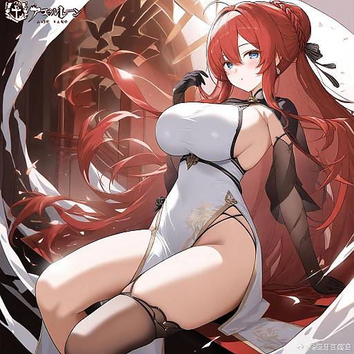 Illustration of Monarch (azur lane), azur lane in the style of Fuwa daisuke