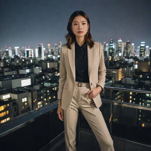 Chic Tokyo Rooftop Glamour Portrait