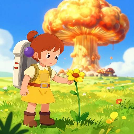 Dorothy Gale Space Marine Amid Explosion