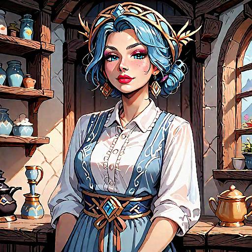 Cozy Warcraft Tavern Interior Scene