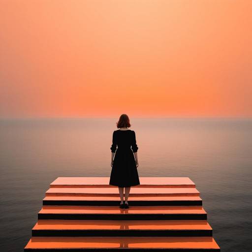 Mythical Girl Overlooking the Ocean
