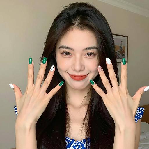 Cheerful Young Woman with Bold Style