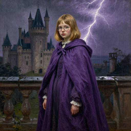 Dutch Oil Portrait of Girl in Cloak