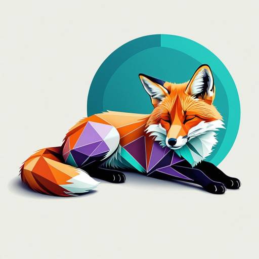 Geometric Stylized Fox Illustration