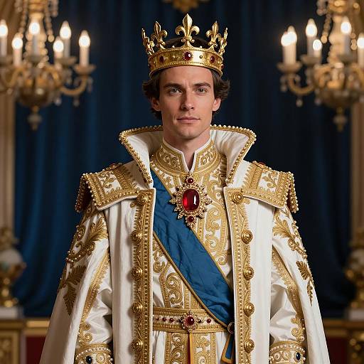 Regal Portrait of Lord Leeds in Royal Attire