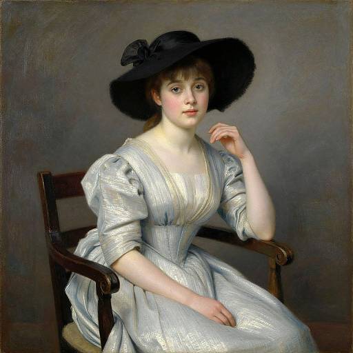 Elegant Woman in Black Hat Portrait