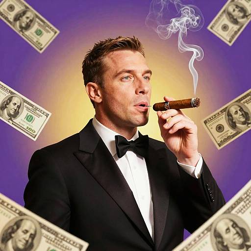 Andrew Tate Smoking Cigar Concept