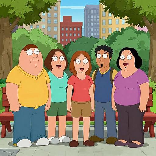 Realistic Family Guy Characters in Park