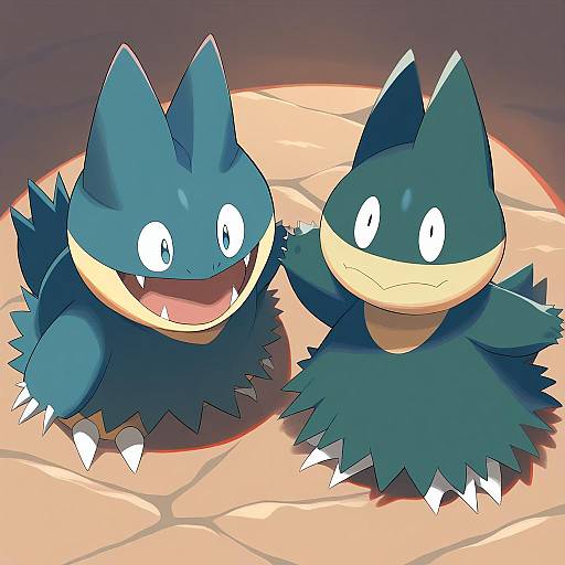 Illustration of Munchlax, pokemon in the style of Kloah