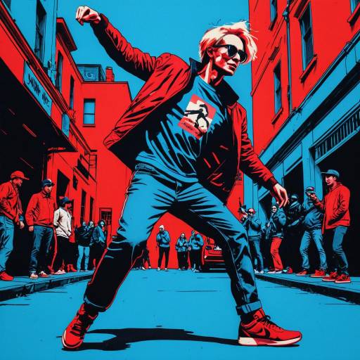 Energetic Street Dancer Pop Art