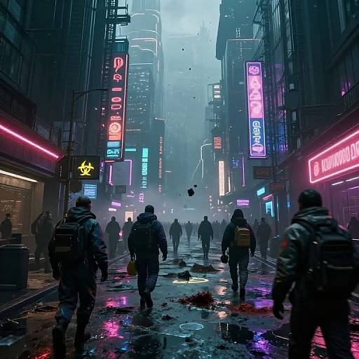 Neon Contamination in Cyberpunk City