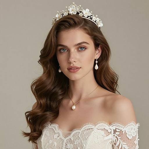 Elegant Wedding Portrait in Soft Lighting