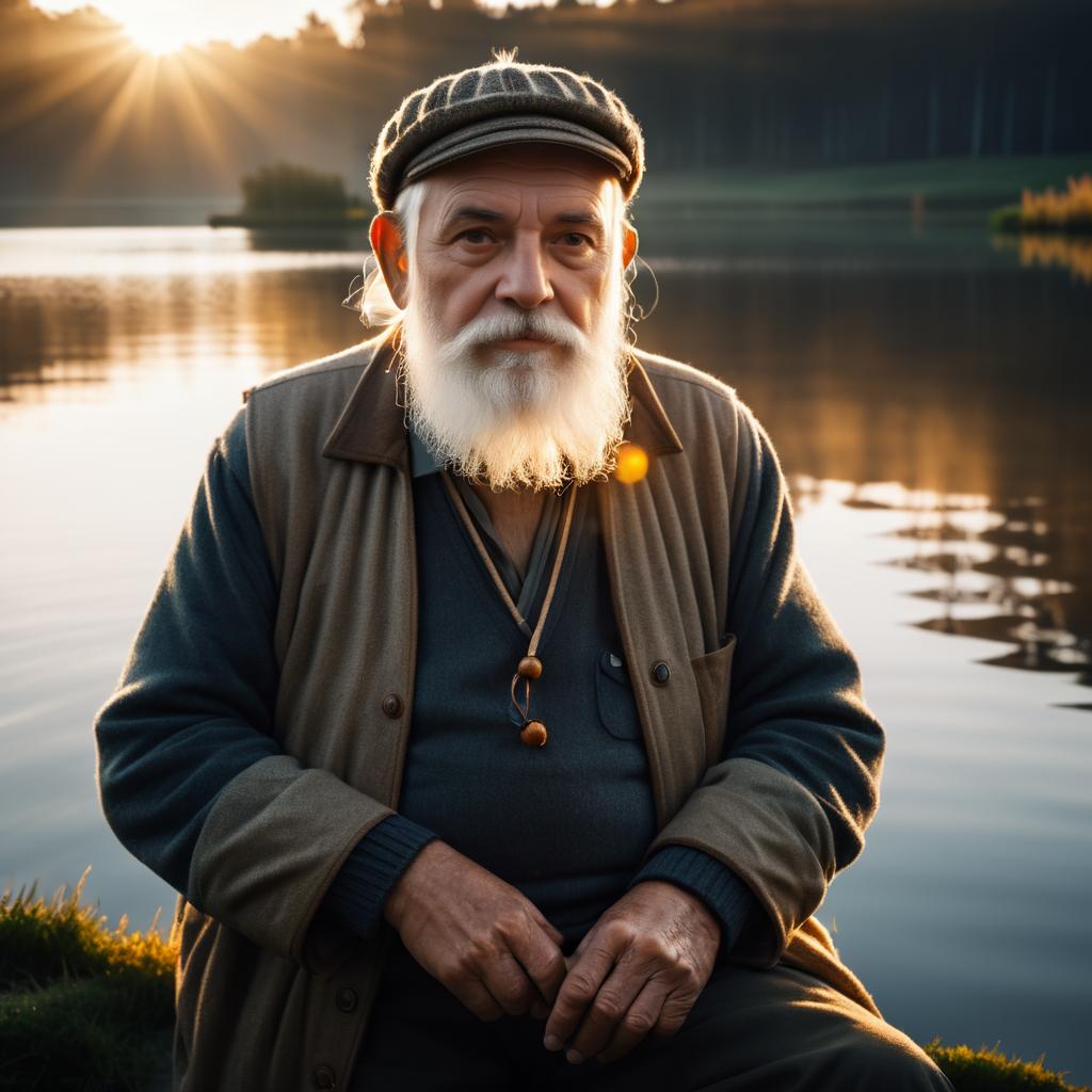 Cinematic Portrait of a Wise Fisherman