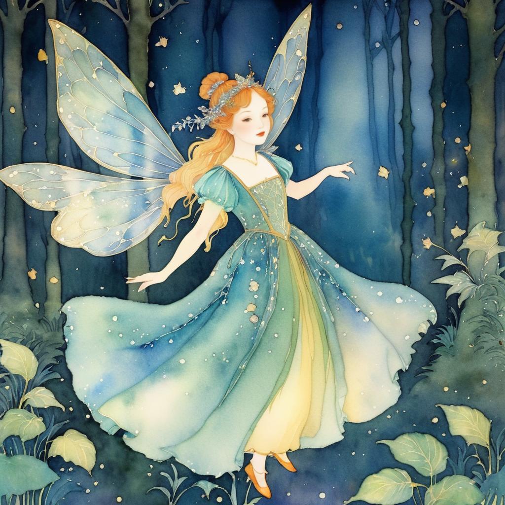 Magical Fairy Portrait in Enchanted Forest