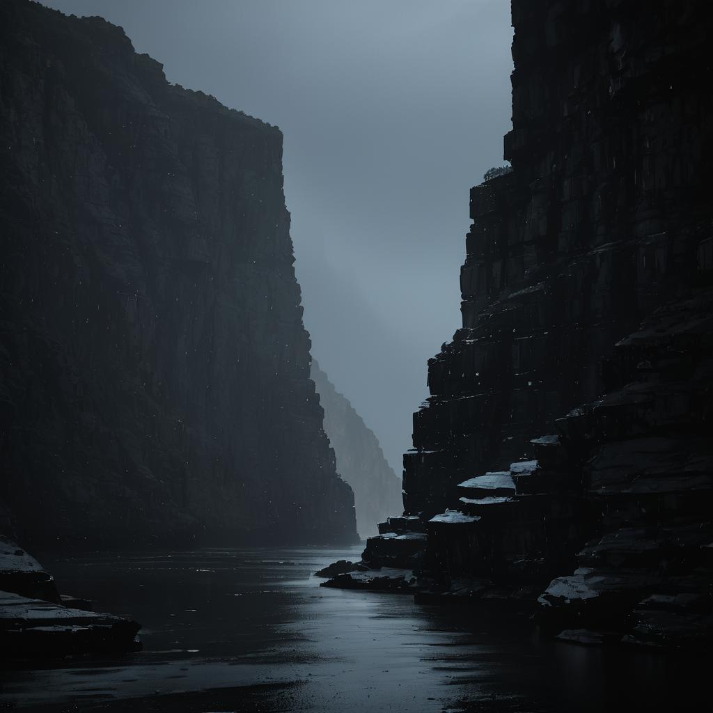 Twilight Grotto: A Moody Rainy Scene