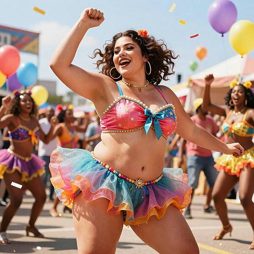 BBW Margot Dancing at Colorful Festival