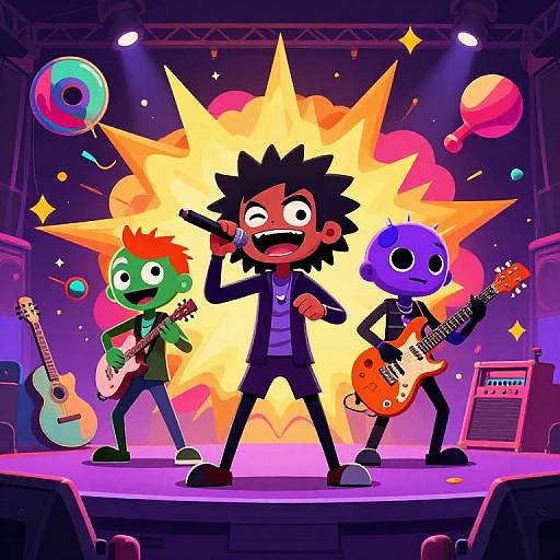 Surreal Gorillaz Band Performance Art