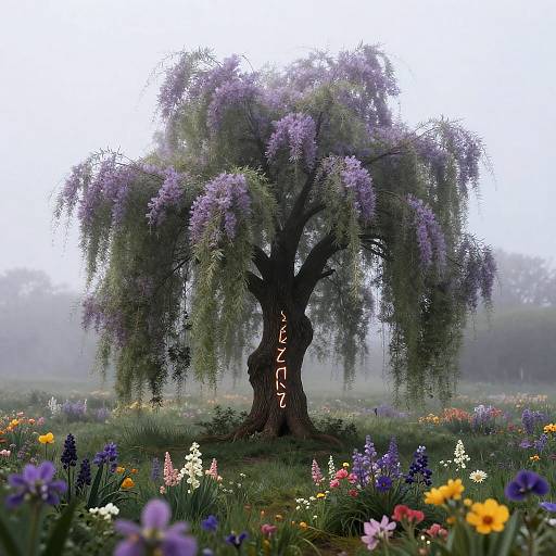 Whispering Lavender Willow on Misty Moor