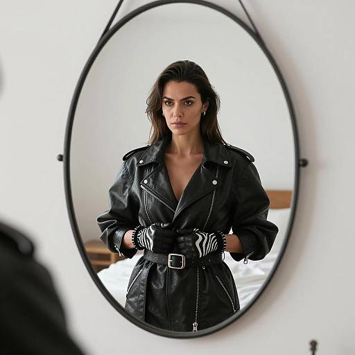 Reflective Elegance: A Stylish Portrait