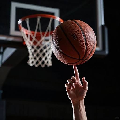 Dramatic Basketball Spin Close-Up