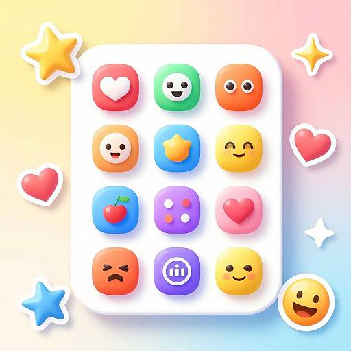 Colorful Cartoon Sticker Maker Interface