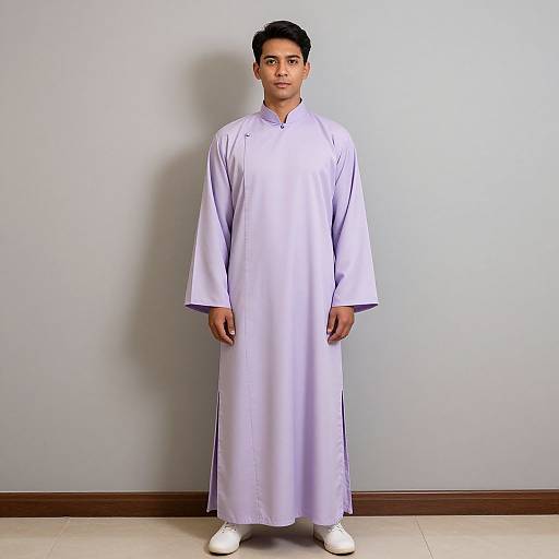 Man in Light Purple Robe
