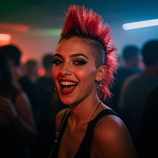 Seductive Cyberpunk Rave Portrait