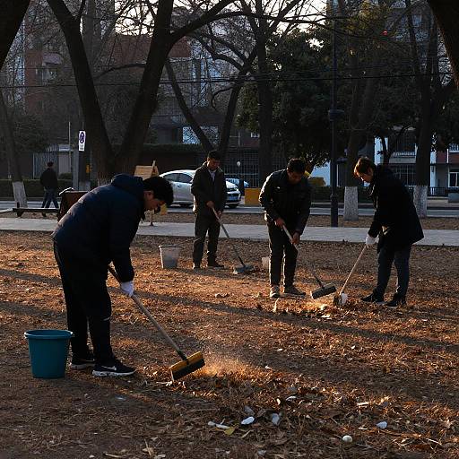 Limpieza Matutina en Parque Urbano