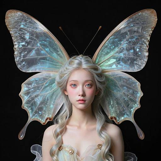 Baroque Butterfly Nymph Portrait