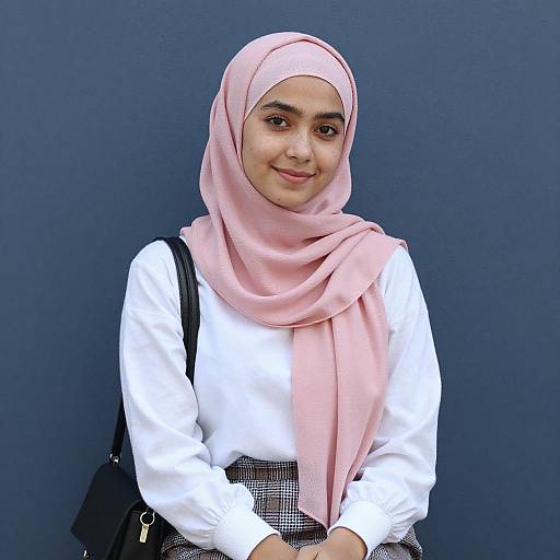 Young Woman in Pink Hijab Portrait