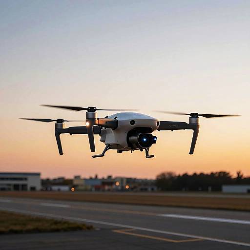 Sleek Modern Drone at Sunset