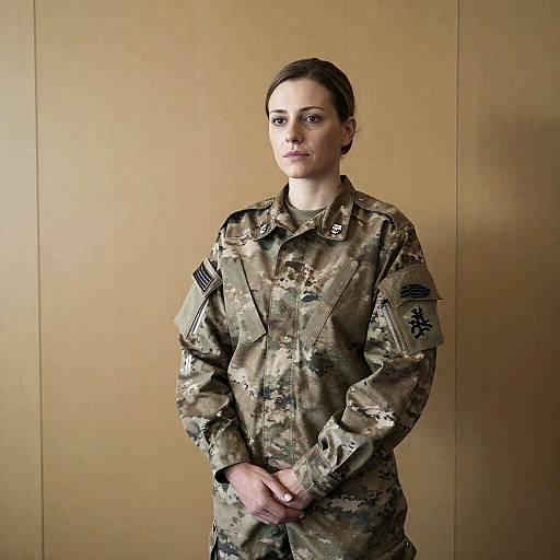 Woman in Military Uniform Portrait