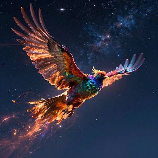 Majestic Mythical Bird Soars Skyward