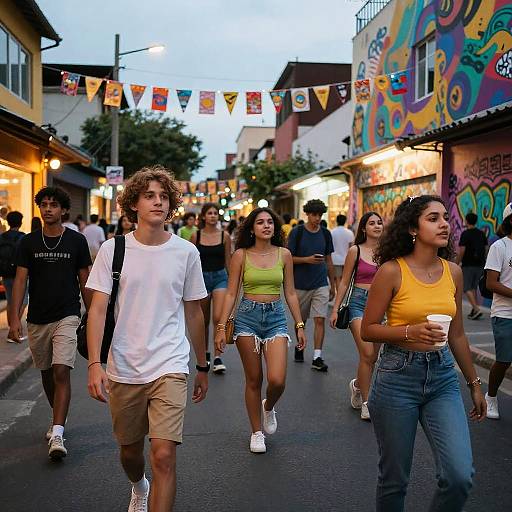 Vibrant Juvenil Urban Street Scene