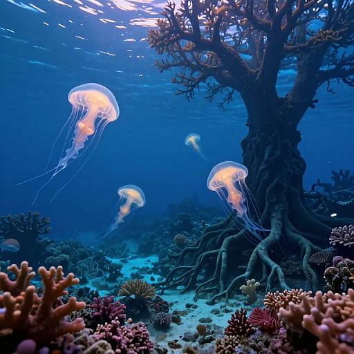 Surreal Underwater Coral Dreamscape