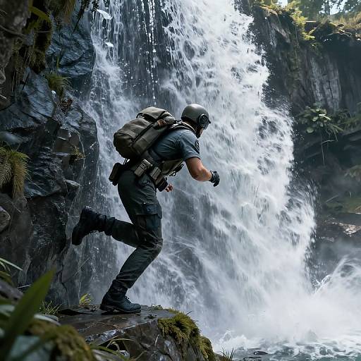 Titanfall Pilot Wall Running Waterfall