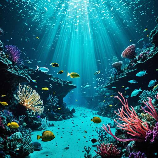 Underwater Rave with Bioluminescent Creatures