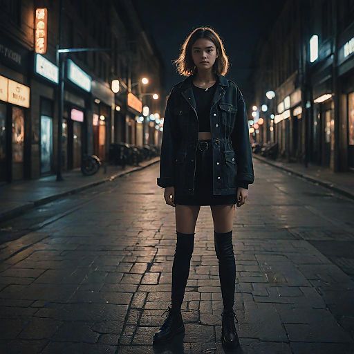 Moody Cinematic Portrait in Urban Setting