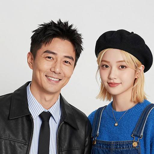 Stylish Couple in Casual Portrait