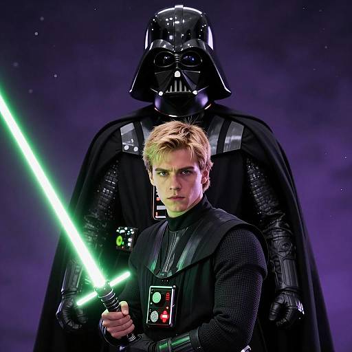 Epic Space Duel with Lightsaber Showdown