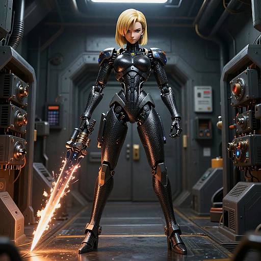 Mecha Android 18 in Arc Reactor Bunker