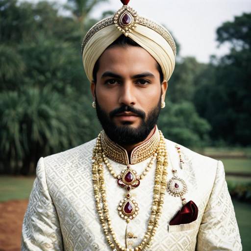 Indian Maharaja Groom in Traditional Attire