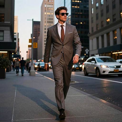 Confident Man in Urban Dusk