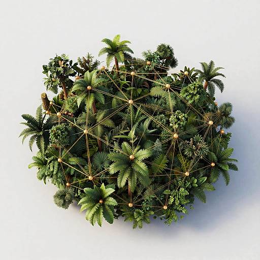 Hyperrealistic Rainforest Network Canopy