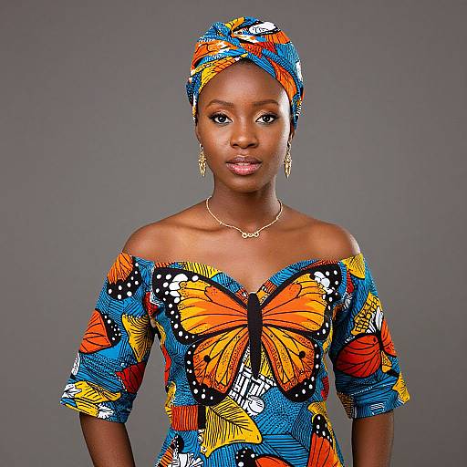 Vibrant Fatick Fabric Ensemble
