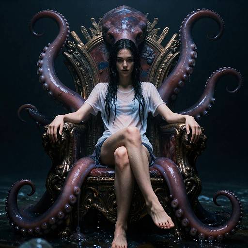 Photorealistic Queen with Tentacles